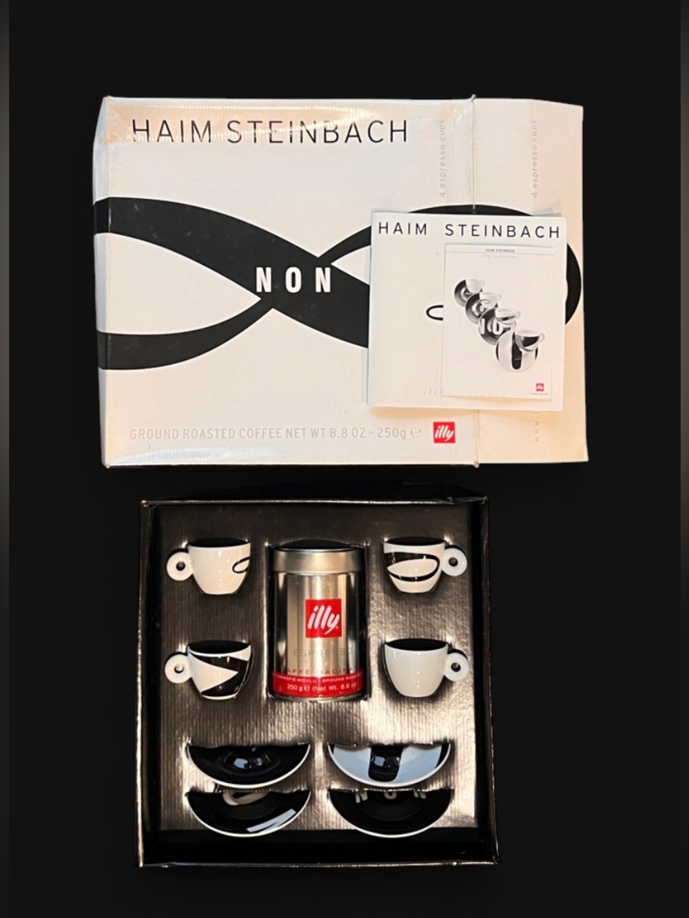 2003 Illy Art Collection espresso set “Non/Infinity” by artist Haim Steinbach